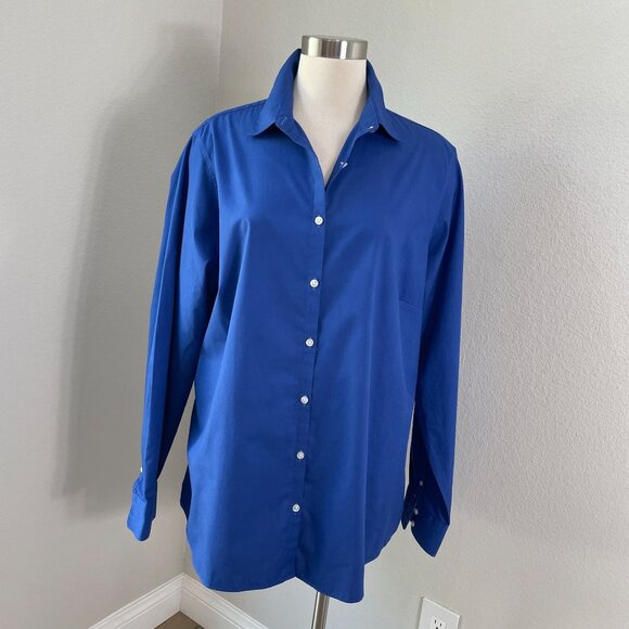 Lands End Womens Plus 20 Tall Wrinkle Free Broadcloth Button Up Shirt Blouse - Picture 1 of 9